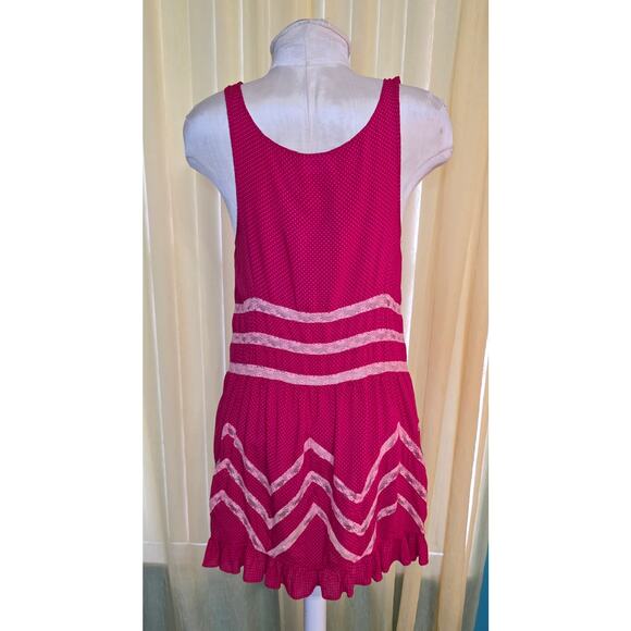 Free People Voile and Lace Trapeze Slip Blossom Pink‎ Dress Size small petite - Picture 3 of 6